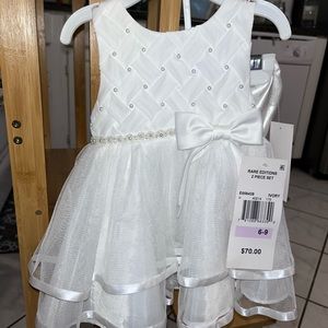 Rare editions beautiful formal dress with satin diaper cover
